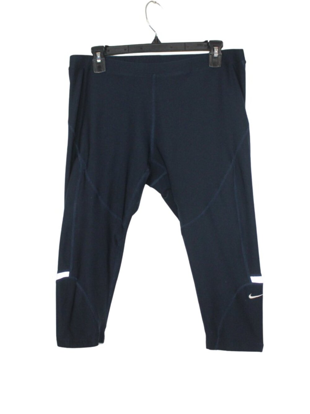Y2K Nike women's capri pants size L navy low rise stretch athletic wear